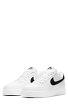 Nike Air Force 1 White And Black Leather Sneaker