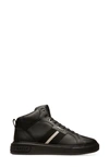 Bally Snake-embossed High-top Leather Sneakers In Black