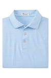 Peter Millar Hales Stripe Performance Polo In Blue