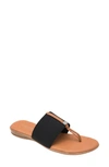 Andre Assous Nice Sandal In Black Fabric