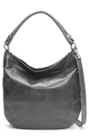 Frye Melissa Leather Hobo In Carbon