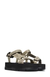 Camper Oruga Up Platform Sandals In Black