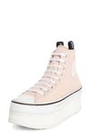 R13 Pink Platform High-top Sneakers In Pink