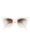 Celine 50mm Gradient Cat Eye Sunglasses In Ivory