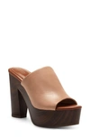 Jessica Simpson Women's Shelbie Block Heel Platform Mules Women's Shoes In Medium Beige