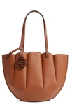 LOEWE SMALL SHELL LEATHER TOTE,A657T33X02