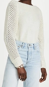 Loveshackfancy Crochet Knit Jumper In Snow