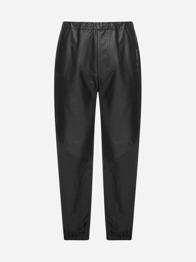 Givenchy Logo Detail Leather Pants In Black