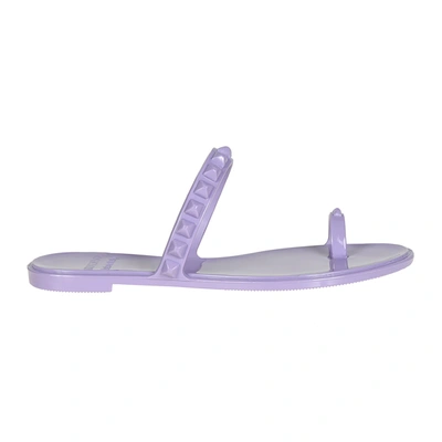 Carmen Sol Maria Flat Jelly Sandals In Violet