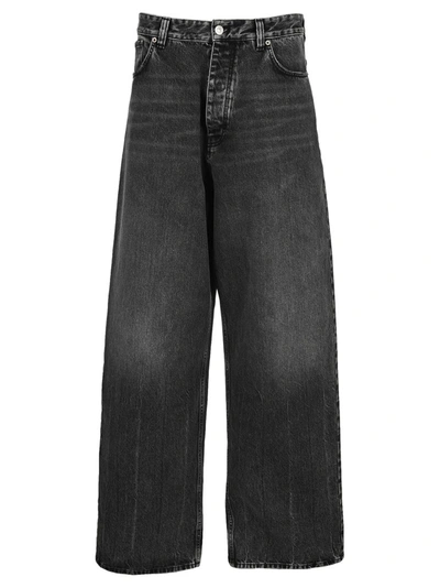 Balenciaga Wide-leg Denim Jeans In Black