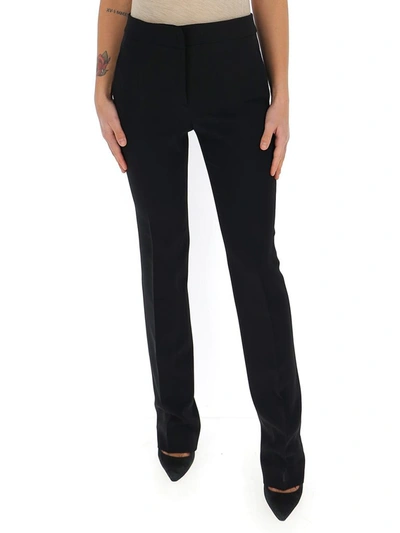 Moschino Pressed Crease Flared Pants In Black