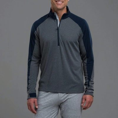 Zero Restriction Z425 1/4 Zip Pullover In Charcoal/navy