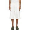 JIL SANDER OFF-WHITE FRENCH TERRY SHORTS