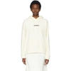 Jil Sander Printed Cotton-jersey Hoodie In White