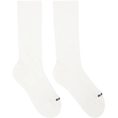 Jil Sander Logo-print Detail Socks In White