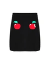 BOUTIQUE MOSCHINO BOUTIQUE MOSCHINO WOMEN'S BLACK POLYESTER SKIRT,J01028242555 46