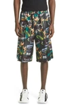 Givenchy Printed Bermuda Shorts In Black/green