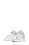 Nike Kids' Dunk Hi Basketball Shoe In White/ Vast Grey/ White