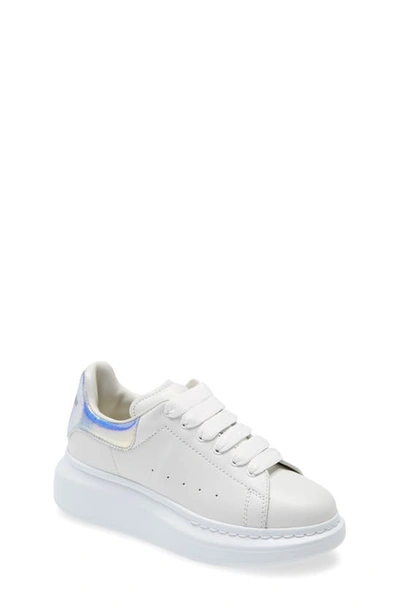 Alexander Mcqueen Extended Sole Oversized Sneakers In Ivory Blue