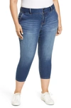 1822 DENIM DISTRESSED CAPRI JEANS,C96W3159C5