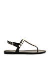 Stuart Weitzman Goldie Faux Pearl-embellished Rubber Slingback Sandals In Black
