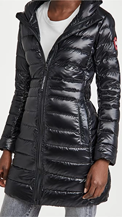Canada Goose Cypress Hooded Quilted Shell Down Jacket In Black