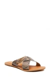 Coconuts By Matisse Pebble Slide Sandal In Taupe Snake