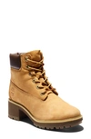 Timberland Women's Kinsley Waterproof Lug Sole Boots Women's Shoes In Med Grey Nubuck