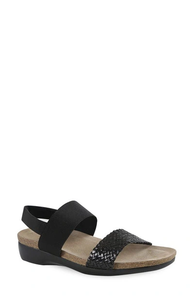 Munro Pisces Womens Casual Woven Slingback Sandals In Black Wove