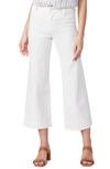 Paige Carly Tie Waist High Rise Wide Leg Jeans In Warm Ecru In Gold Coast
