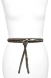 ADA SKINNY LEATHER WRAP BELT,SEB-UMSKWRAP-185NOR