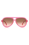 Isabel Marant 59mm Gradient Aviator Sunglasses In Pink