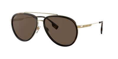 Burberry Oliver Be 3125 101773 Aviator Sunglasses In Dark Brown