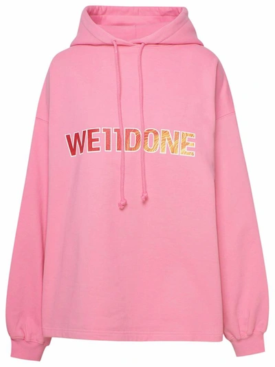We11 Done We11done Women's Wdtp519500pink Pink Cotton Sweatshirt