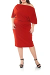 Alexia Admor Women's Plus Olivia One-shoulder Sheath Dress In Red