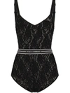 DOLCE & GABBANA DOLCE & GABBANA LACE LOGO BAND BODYSUIT