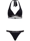 DOLCE & GABBANA DOLCE & GABBANA HALTERNECK LOGO BAND BIKINI SET