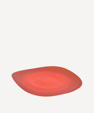 Helle Mardahl Bon Bon Glass Plate In Red