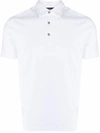 Herno White Short-sleeve Polo With Traditional Collar And Minimalist Design In White