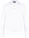 Herno Long Sleeved Polo Jersey Crepe In White