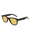 SAINT LAURENT SAINT LAURENT WOMEN'S BROWN METAL SUNGLASSES,SL51063 50