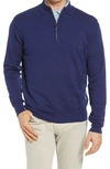 Peter Millar Men's Crest Quarter-zip Sweater In Navy
