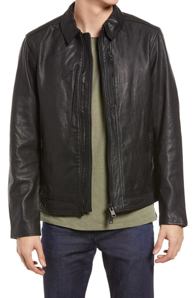 Allsaints Timo Leather Jacket In Black