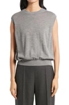 The Row Balham Spring Cashmere Sleeveless Sweater In Medium Grey