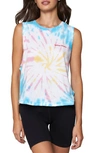 Spiritual Gangster Balance Tie Dye Tank Top In Sunburst Tie Dye