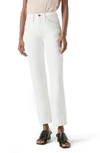 Frame Le Slouch Low-rise Straight-leg Jeans In Blanc