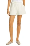 Rails Leighton Smocked Waist Seersucker Shorts In Pumice