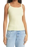 Cotton Citizen Verona Ribbed Tank In Lemon