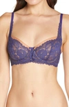 Skarlett Blue Minx Unlined Balconette Bra In Sapphire/gleam