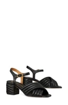 Tory Burch Kira Quilted Leather Ankle-strap Sandals In Perfect Black